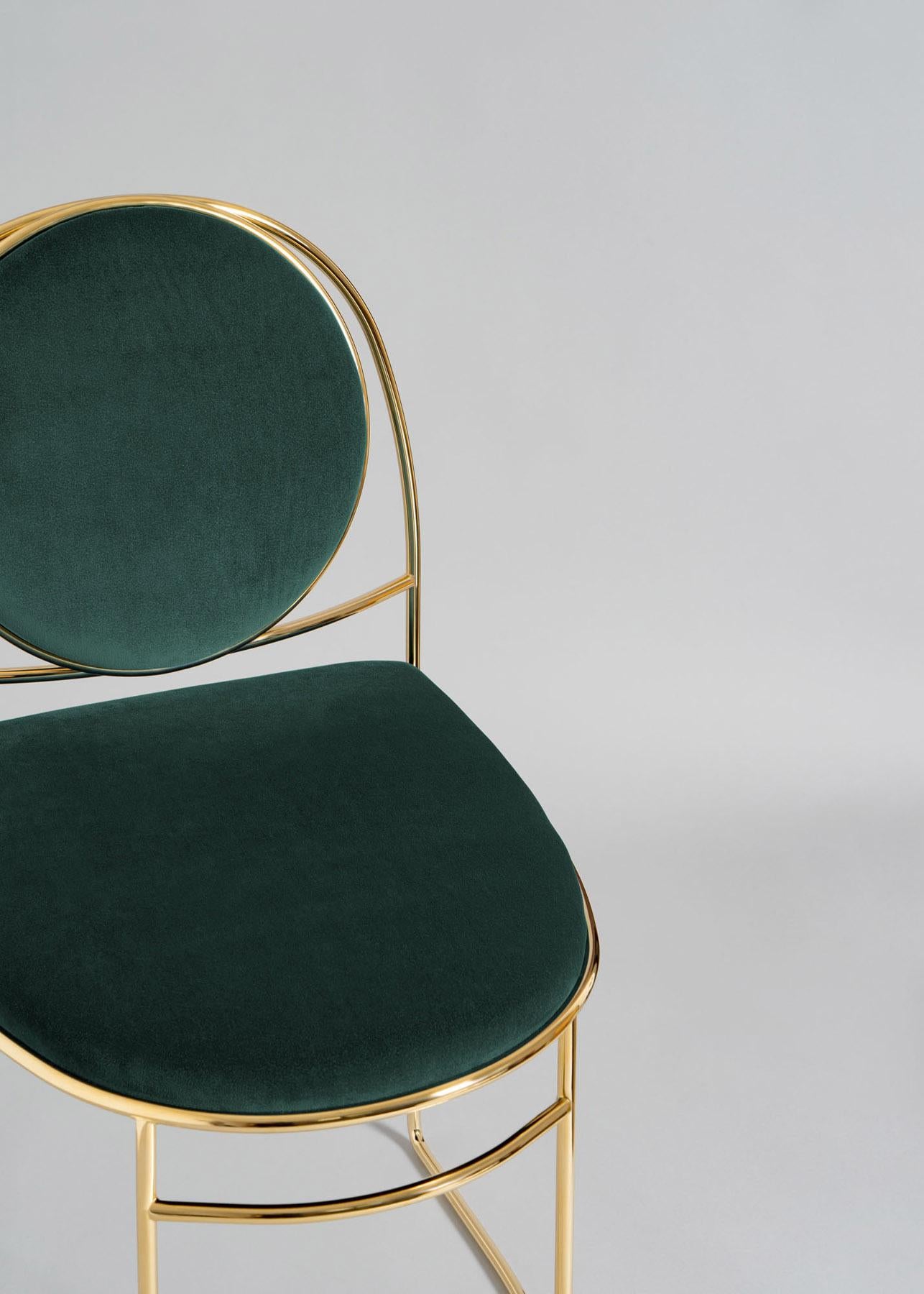 Sedia Ducale BZ in oro verde di Enrico Girotti ENRICO In condizioni Nuovo in vendita a Geneve, CH