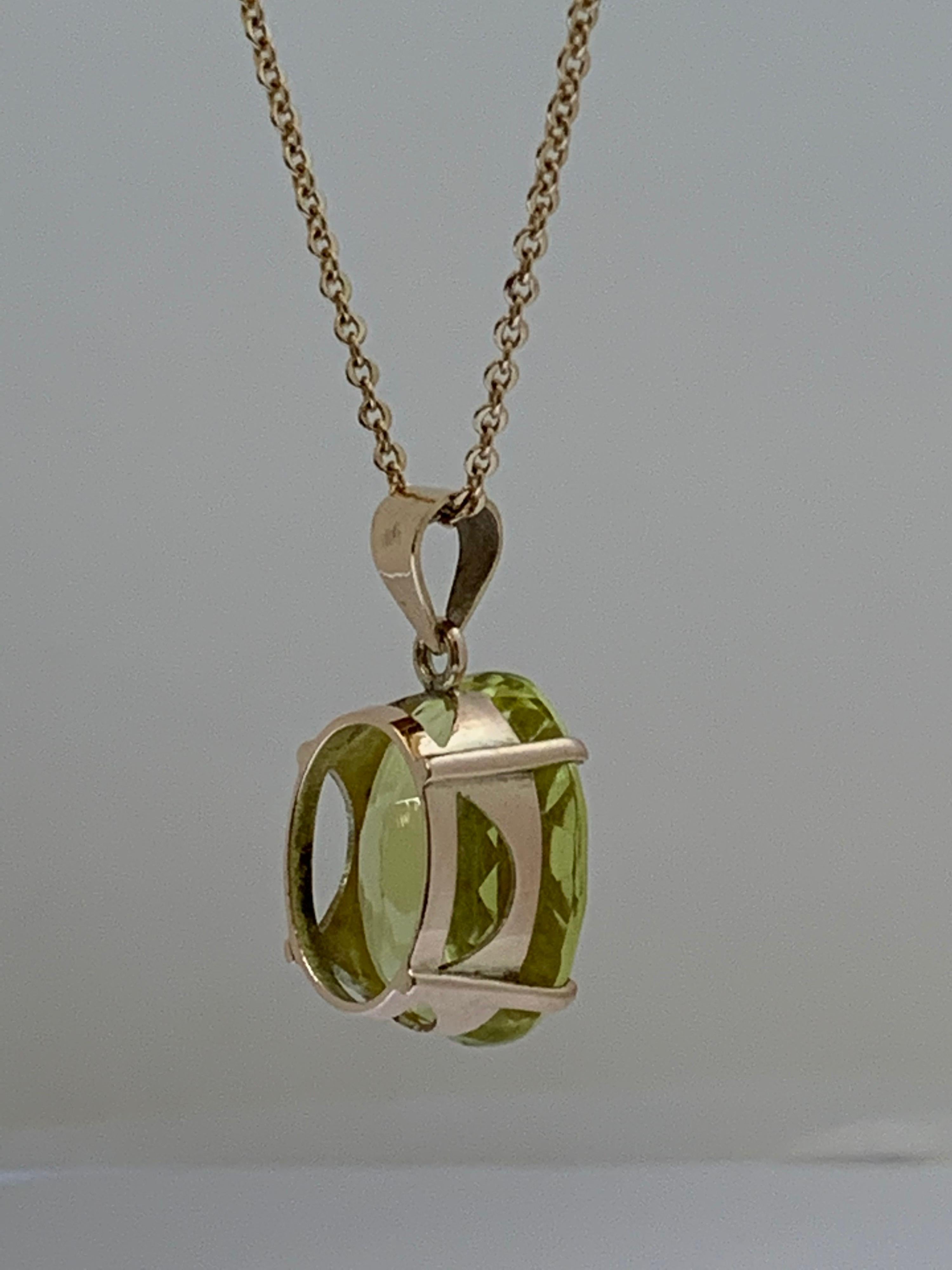 Natural Green Gold Lemon Quartz Measures 11 mm X 15 mm is hand cut and polished stone. The Lemon Quartz is set in 14 karat yellow Gold is 100% Handcrafted pendant.

The Chain in not included with this Pendant. 