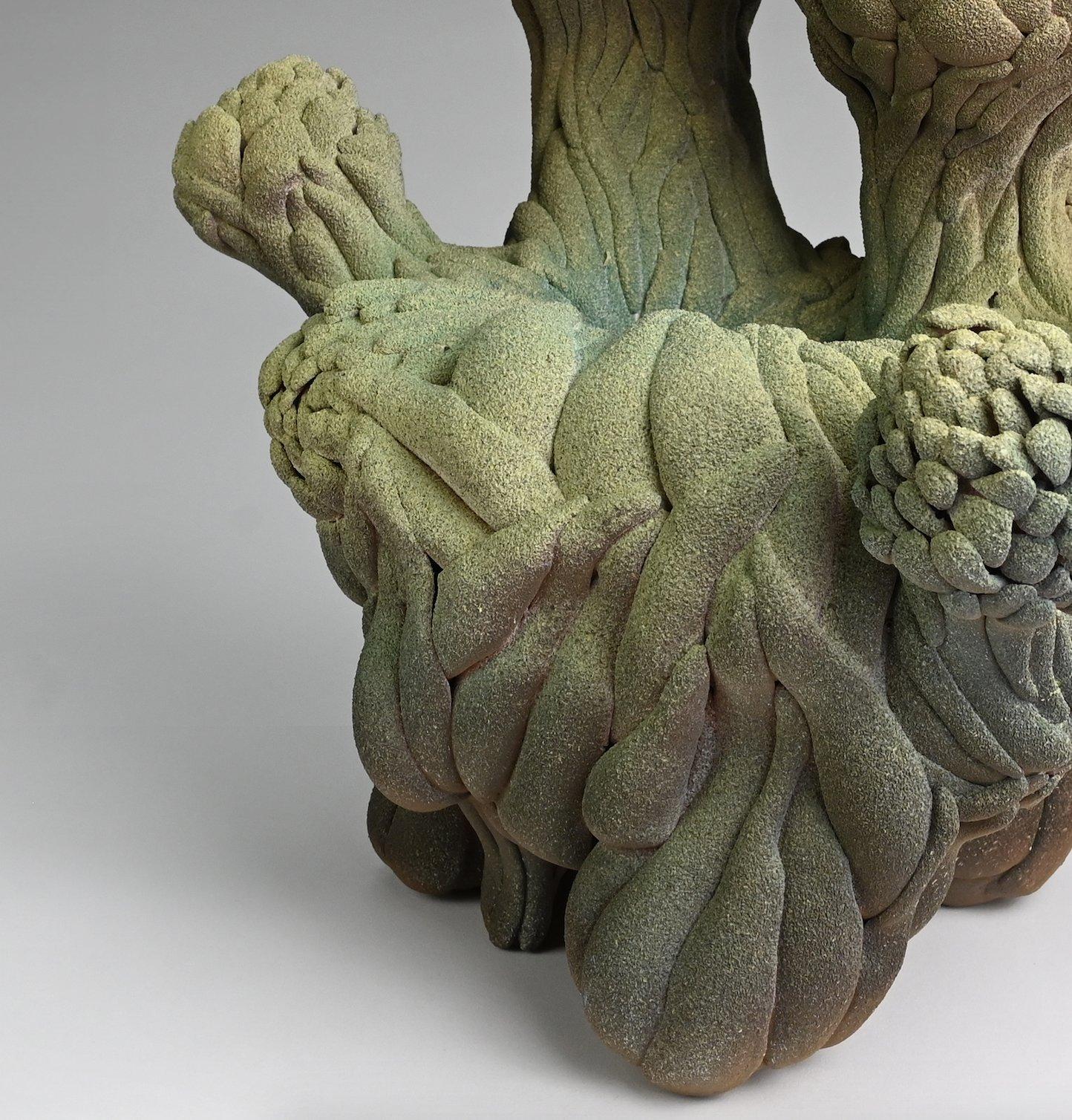 Escultura orgánica abstracta en degradado verde, Toni Losey Siglo XXI y contemporáneo en venta
