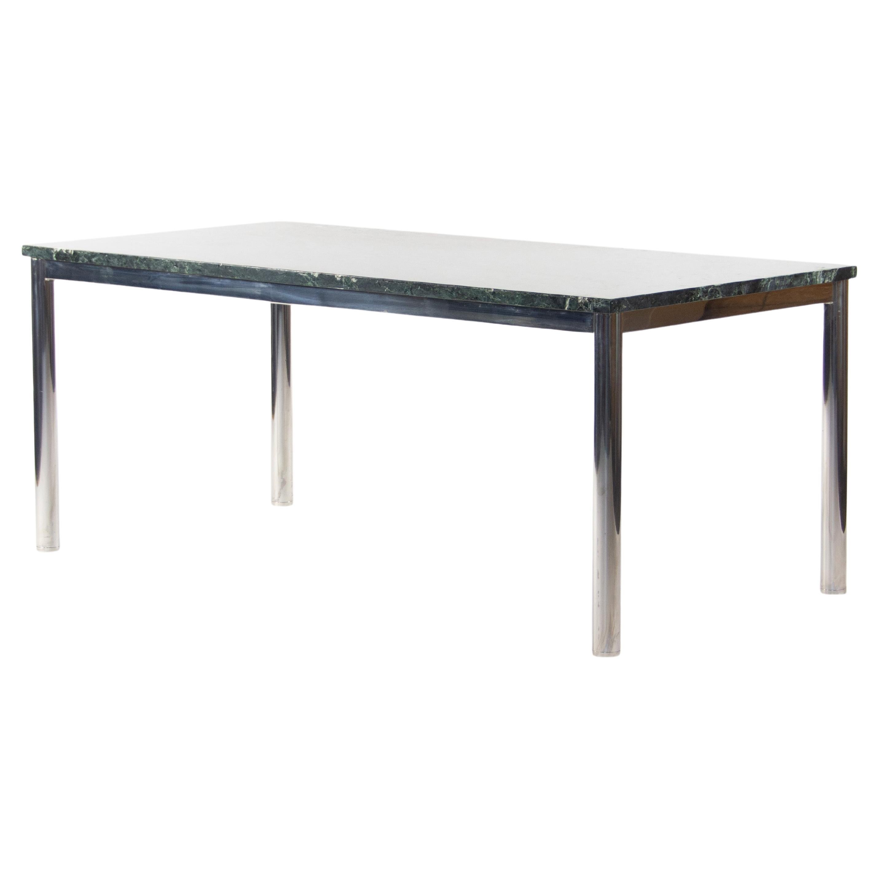 Green Granite 2011 Meeting Dining Conference Tables Steel Base from SOM Project For Sale