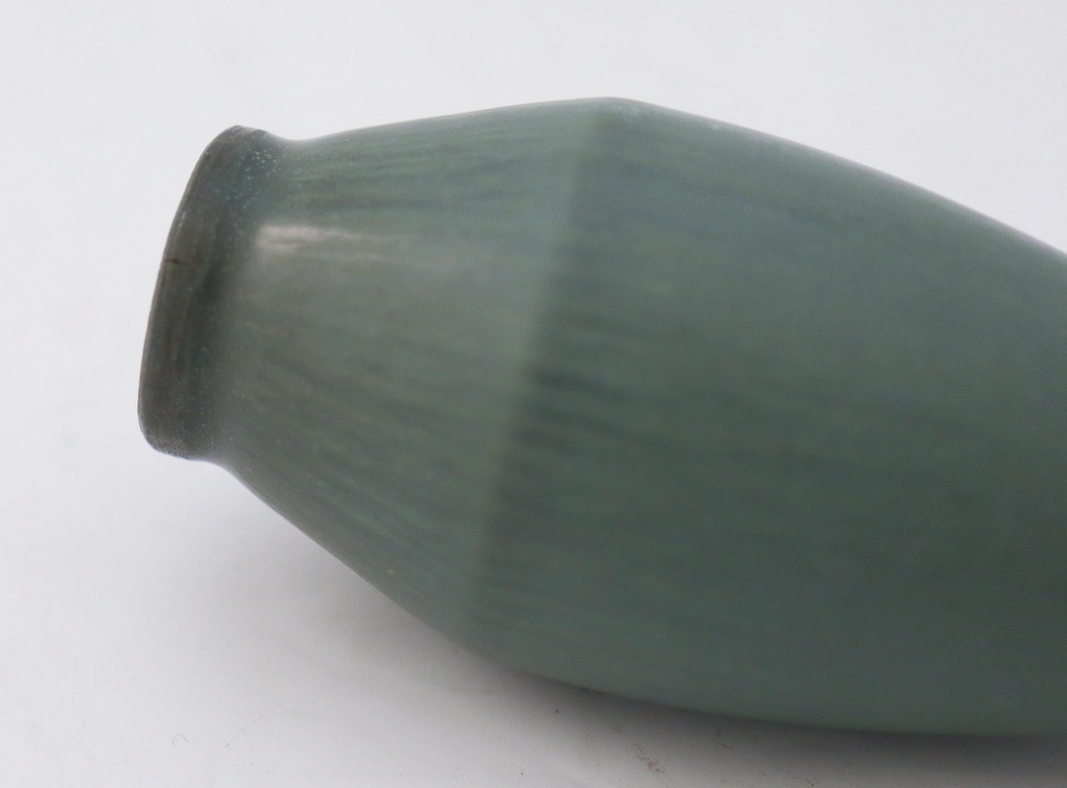 Green / Gray Ceramic Vase Berndt Friberg Gustavsberg Midcentury Vintage, 1967 For Sale 3