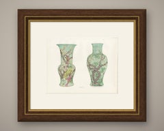 Green Ground Hawthorn Baluster and Beaker Vases, Antique Plate 1911