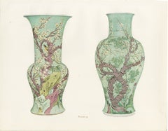 Green Ground Hawthorn Baluster and Beaker Vases, Antique Plate 1911