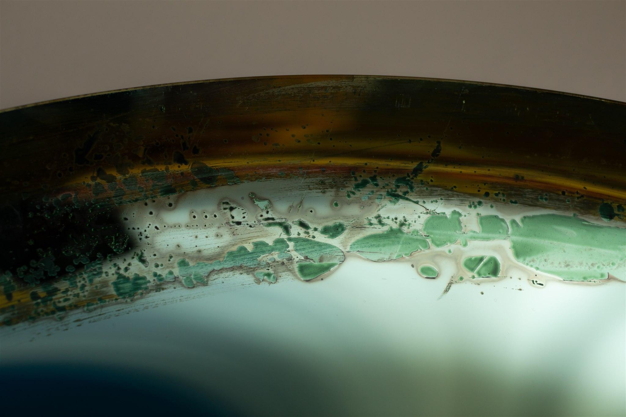 Miroir mural Halo vert par OOM Contemporary Glass en vente 7