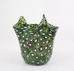 Green Handkerchief Bowl - Venini Murano Probably Fratelli Toso