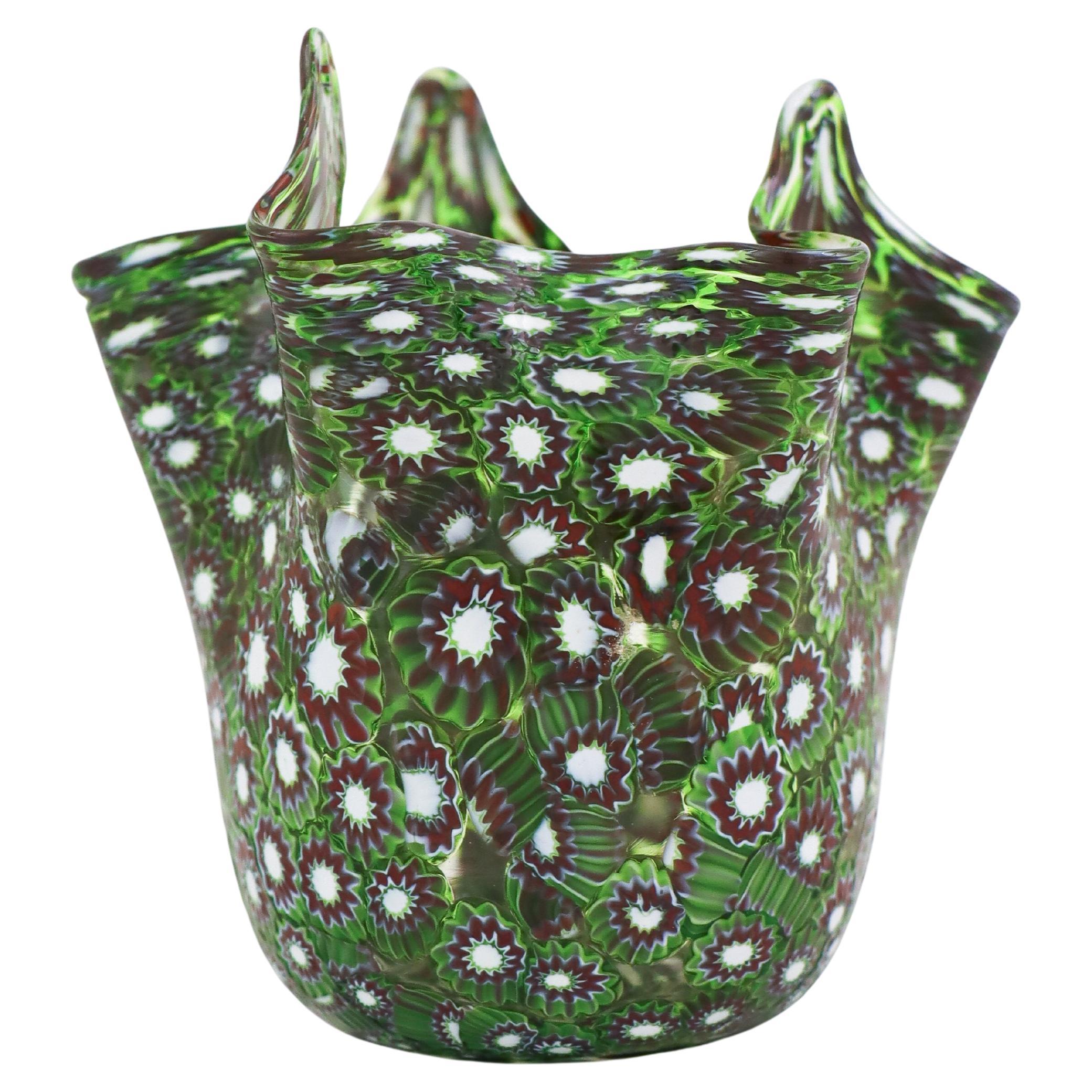 Green Handkerchief Bowl - Venini Murano Probably Fratelli Toso
