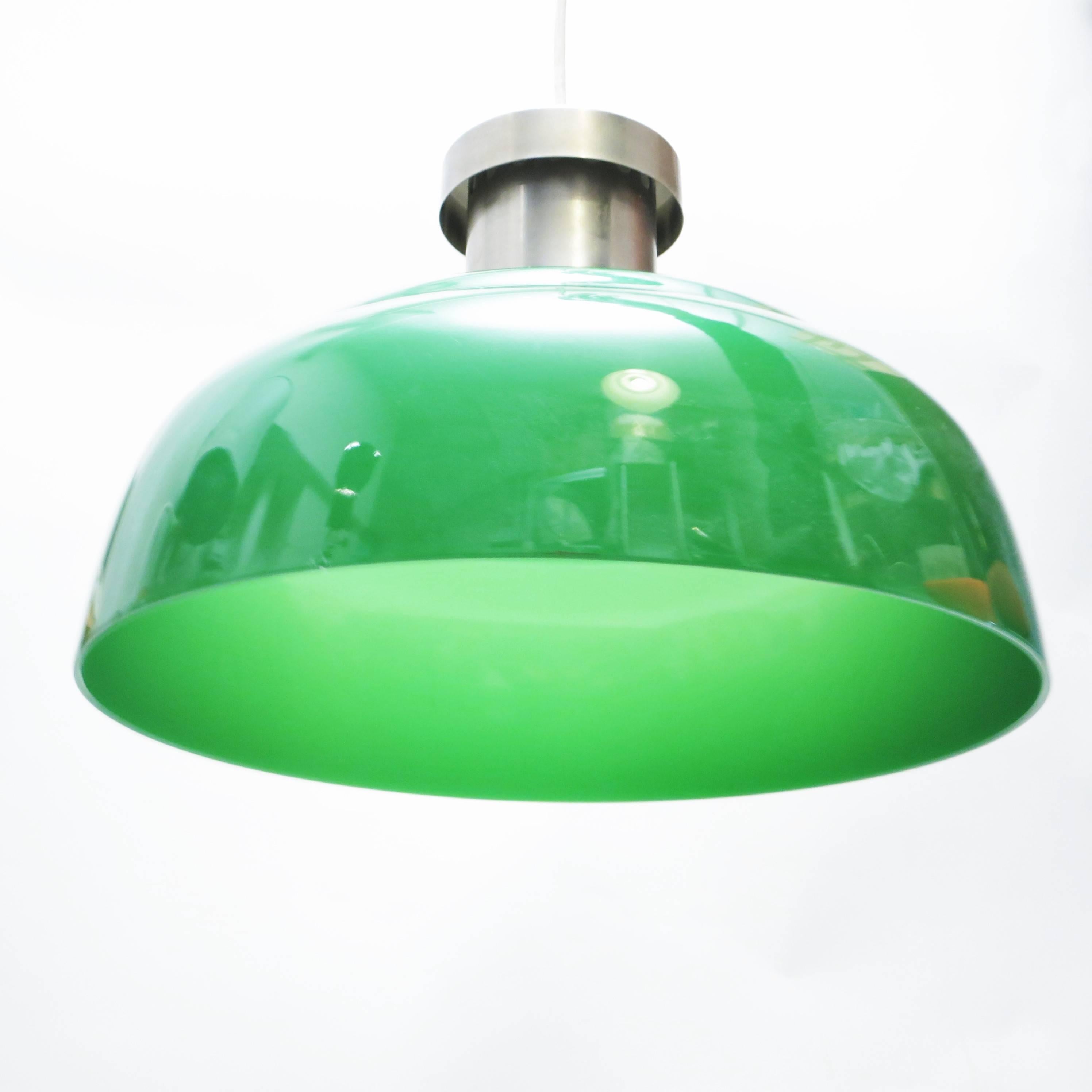 Mid-20th Century Green Hanging Lamp KD7 by Achille and Pier Giacomo Castiglioni for Kartell, 1959