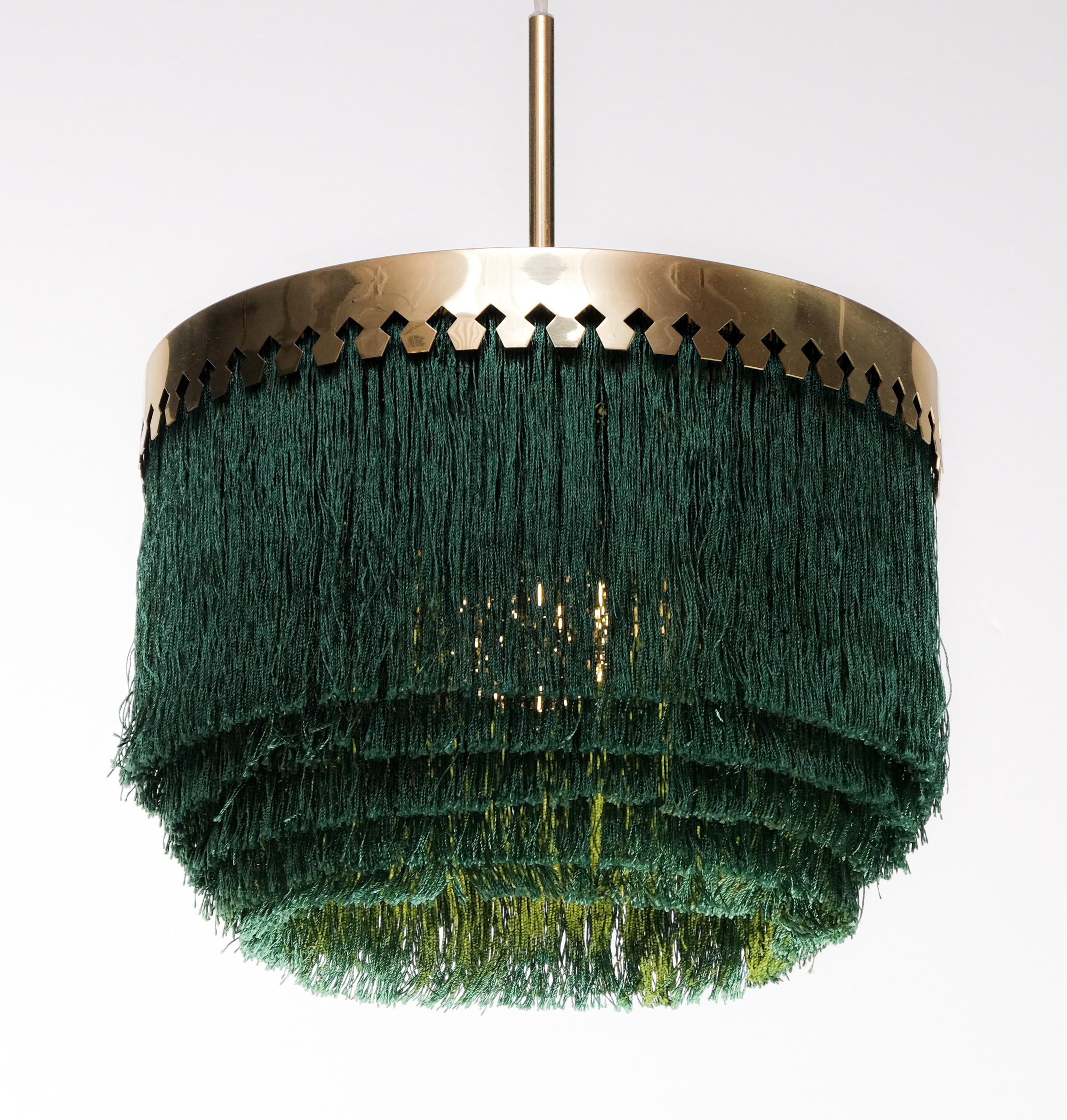 Scandinavian Modern Green Hans-Agne Jakobsson Ceiling Lamp Model T601, 1960s For Sale