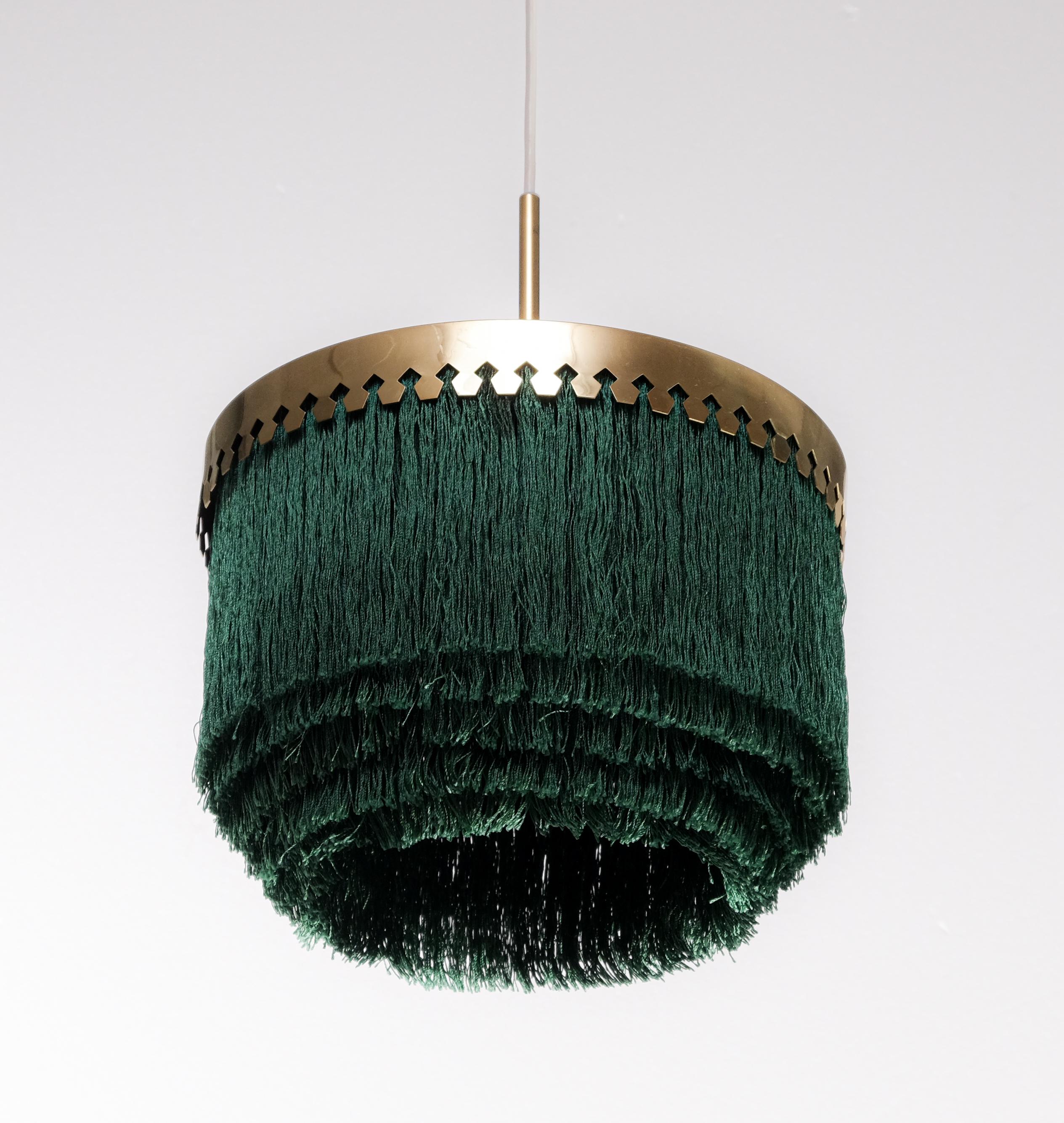 Green Hans-Agne Jakobsson Ceiling Lamp Model T601, 1960s In Good Condition For Sale In Stockholm, SE