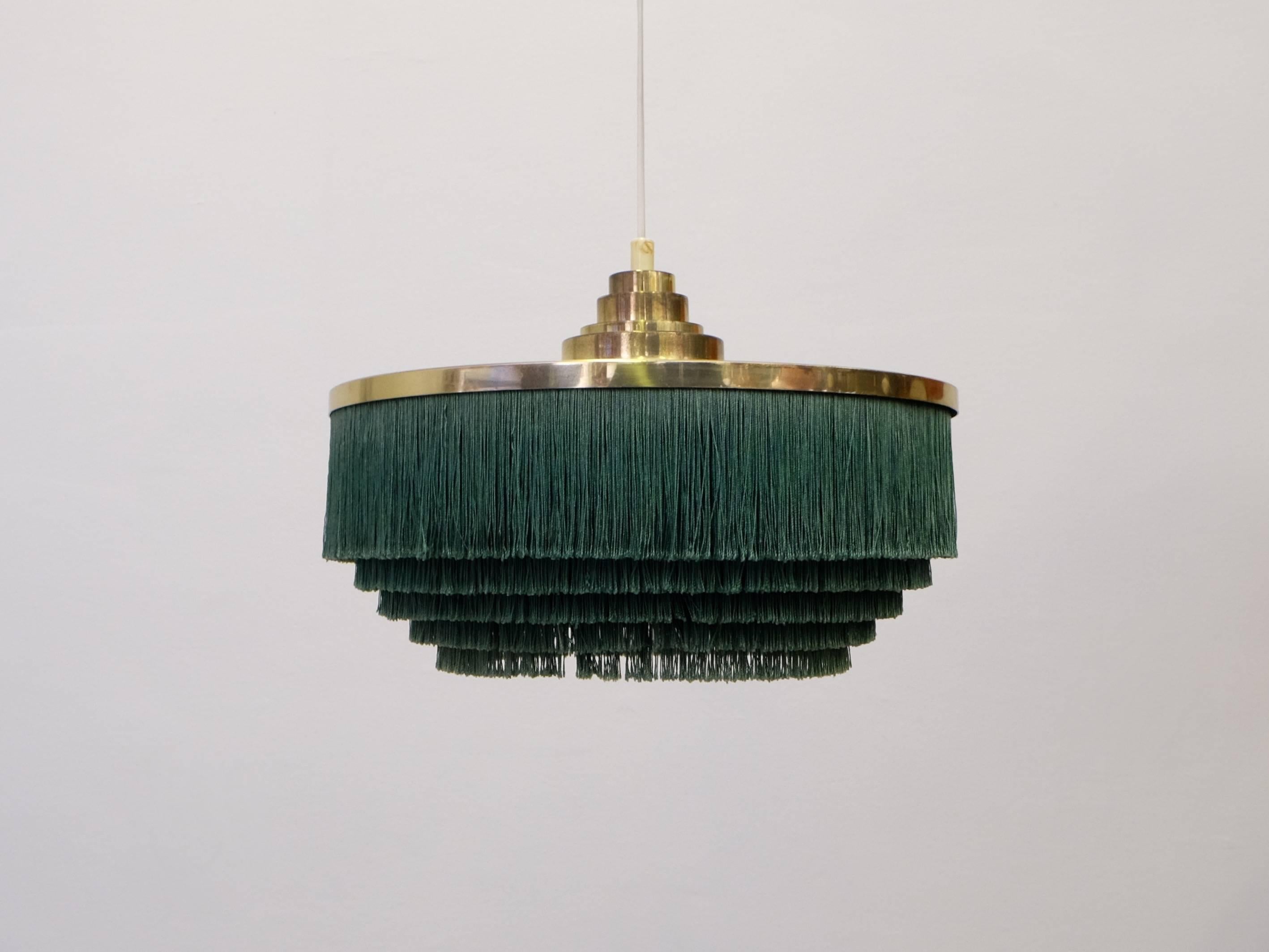 Green Hans-Agne Jakobsson Model T-603 Pendant, 1960s In Good Condition In Stockholm, SE