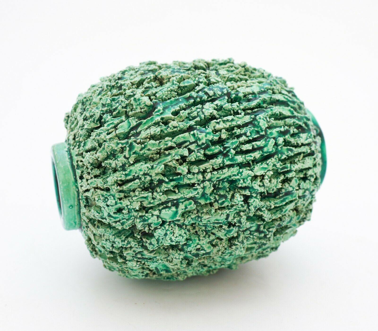 Glazed Green Hedgehog Vase, Ceramic, Gunnar Nylund Rörstrand