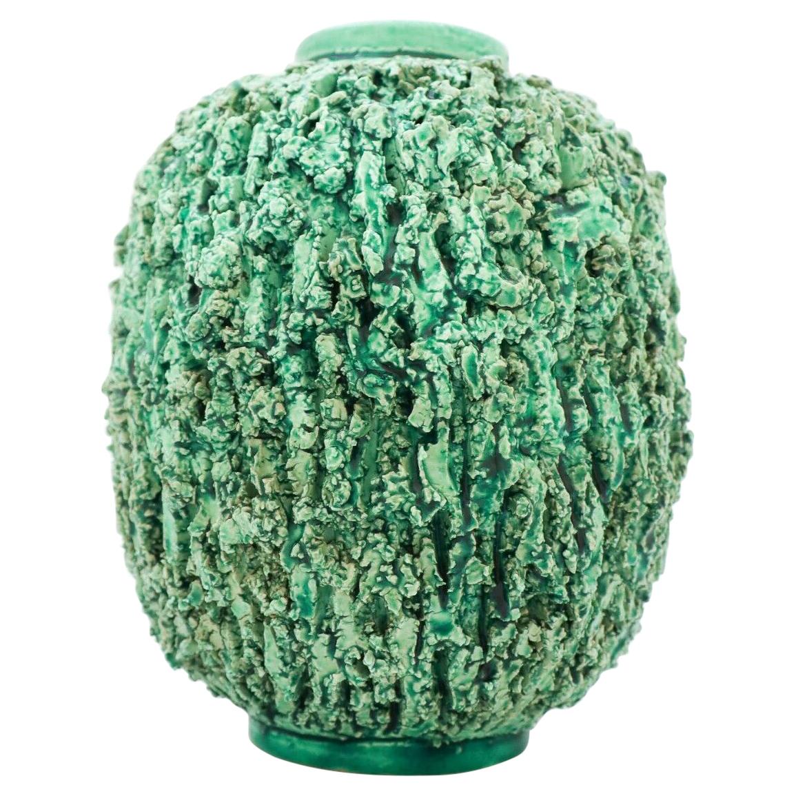 Green Hedgehog Vase, Ceramic, Gunnar Nylund Rörstrand