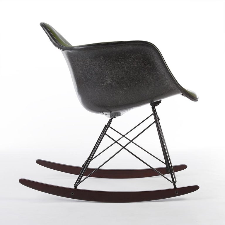 Eames Rocker Green Green Herman Miller Eames Upholstered Black RAR Rocking Chair For Sale ...