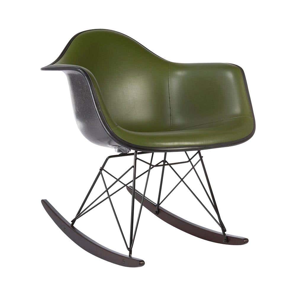 Eames Rocker Green Green Herman Miller Eames Upholstered Black RAR Rocking Chair For Sale ...