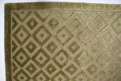 Green High Low Diamonds Area Rug