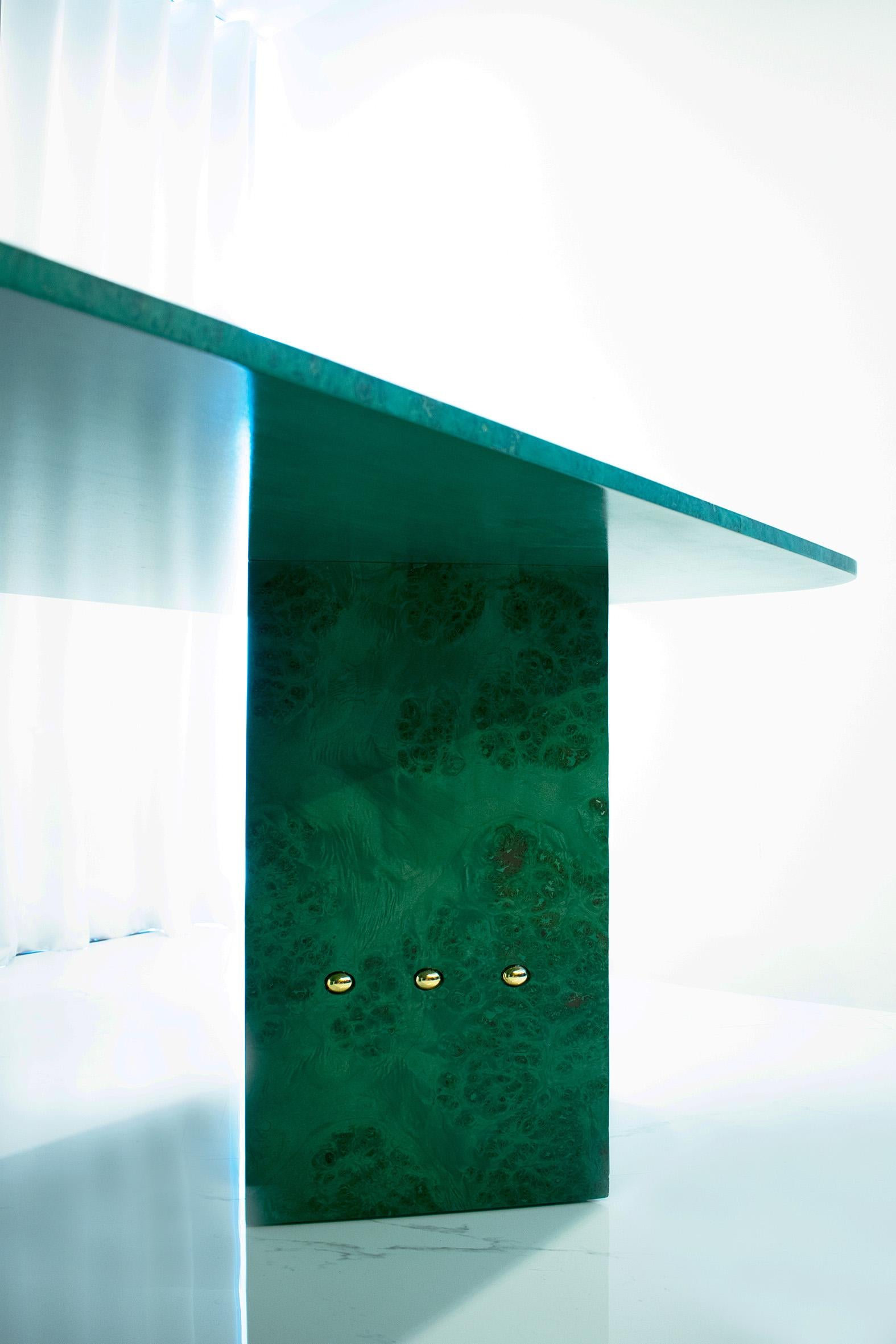 Post-Modern Green High Table by Studio Christinekalia For Sale