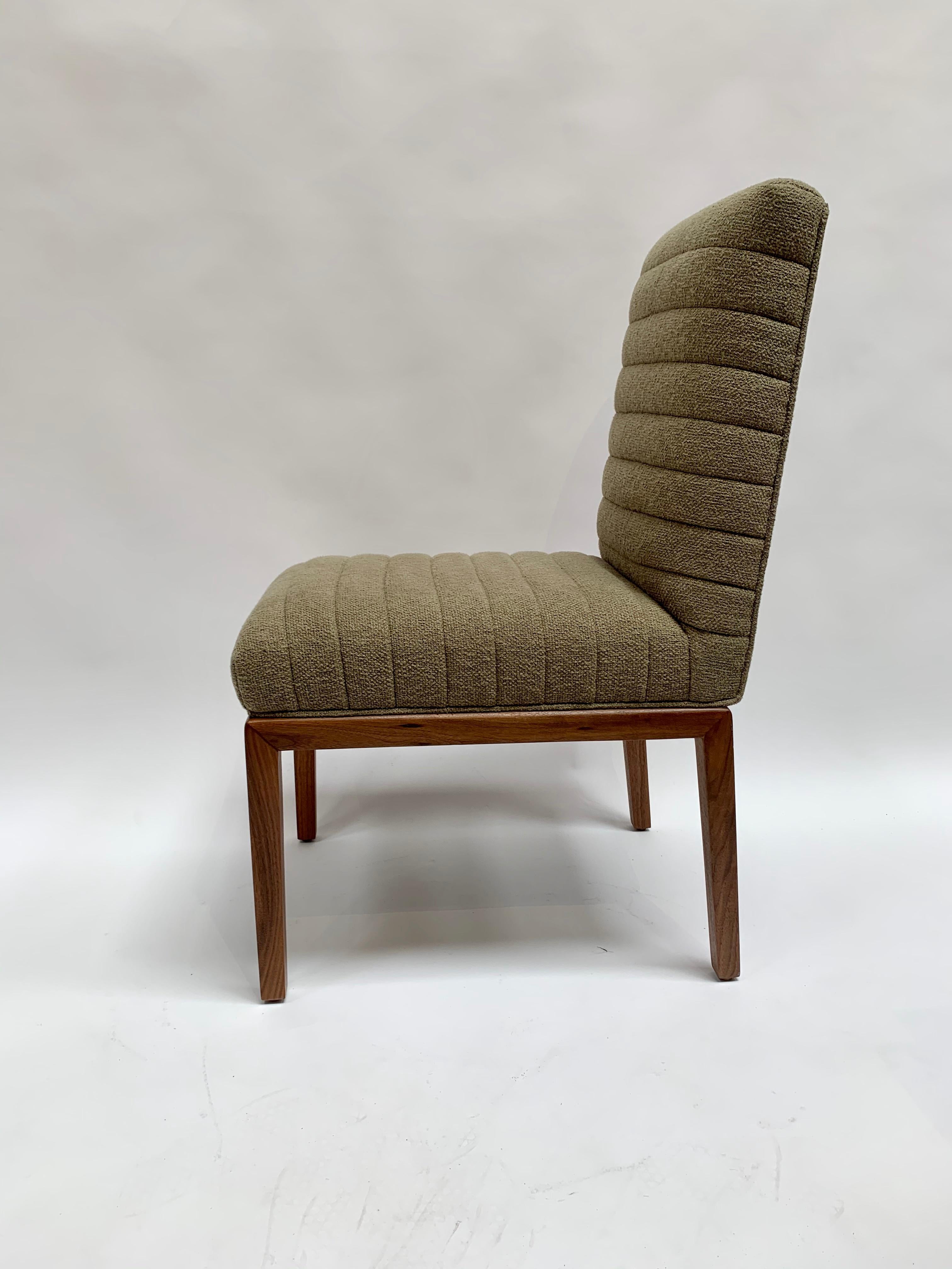 Carved Green Highback Shoreland Chair by Brian Paquette for Lawson-Fenning, In Stock
