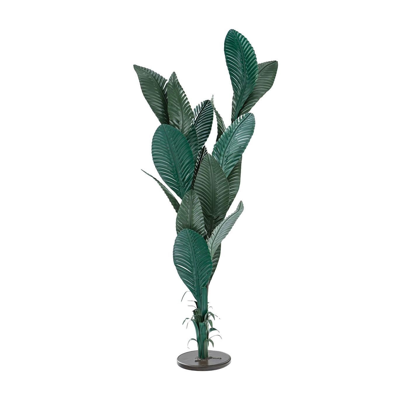 Contemporary Green Hortus Floor Lamp in Brass by Bronzetto For Sale