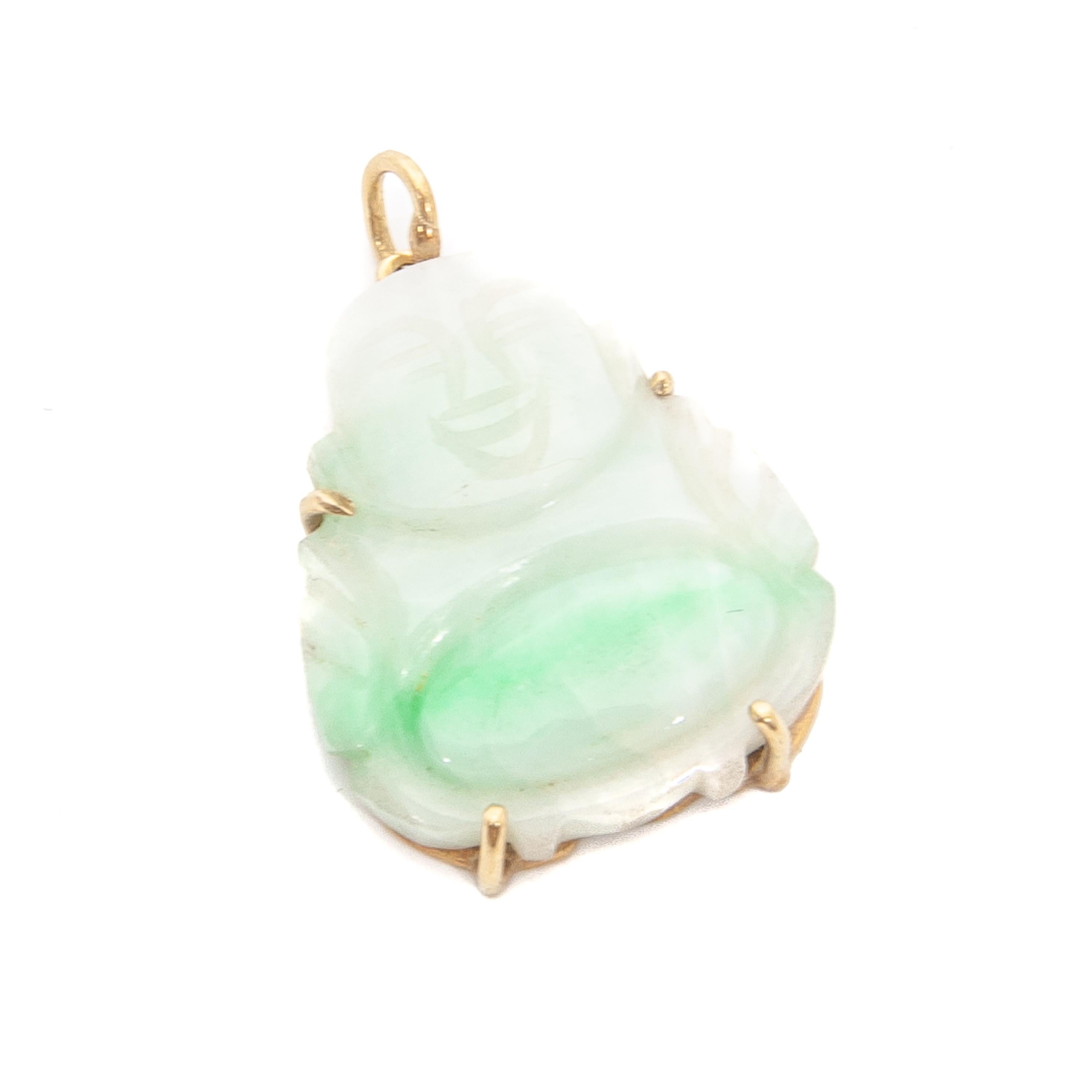 vintage jade buddha pendant