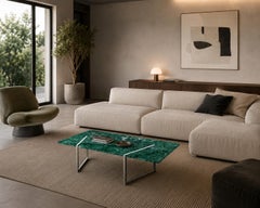 Tavolino da caffè in marmo indiano verde Nápoles Luxury Modern Design Joaquín Moll Spagna