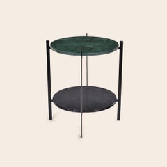 Green Indio and Black Marquina Marble Deck Table by OxDenmarq