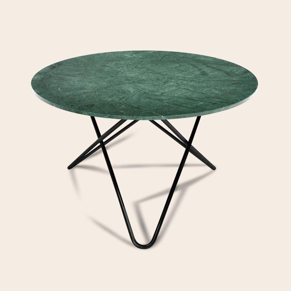 Green Indio marble and black steel big O table by Ox Denmarq
Dimensions: D 120 x H 72 cm
Materials: steel, green Indio marble
Also available: different marble and frame options available.

Ox Denmarq is a Danish design brand aspiring to make