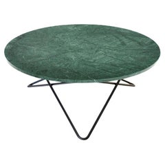 Green Indio Marble and Black Steel Large O Table by OxDenmarq