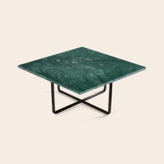 Green Indio Marble and Black Steel Medium Ninety Table by OxDenmarq