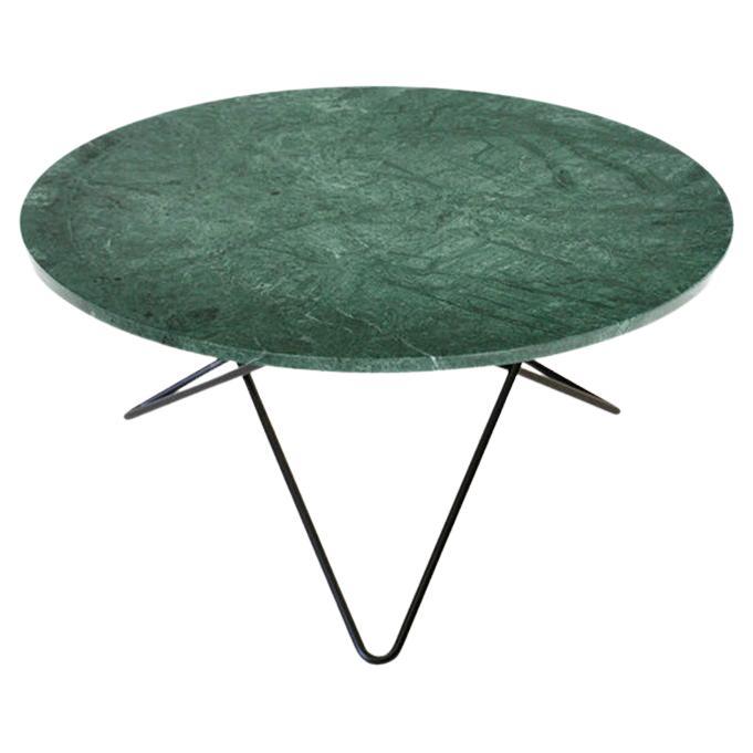 Green Indio Marble and Black Steel "O" Table by OxDenmarq