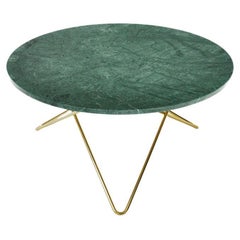 Green Indio Marble and Brass "O" Table by OxDenmarq