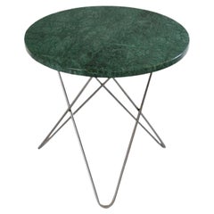 Mini tavolo O in acciaio e marmo Greene & Greene di OxDenmarq