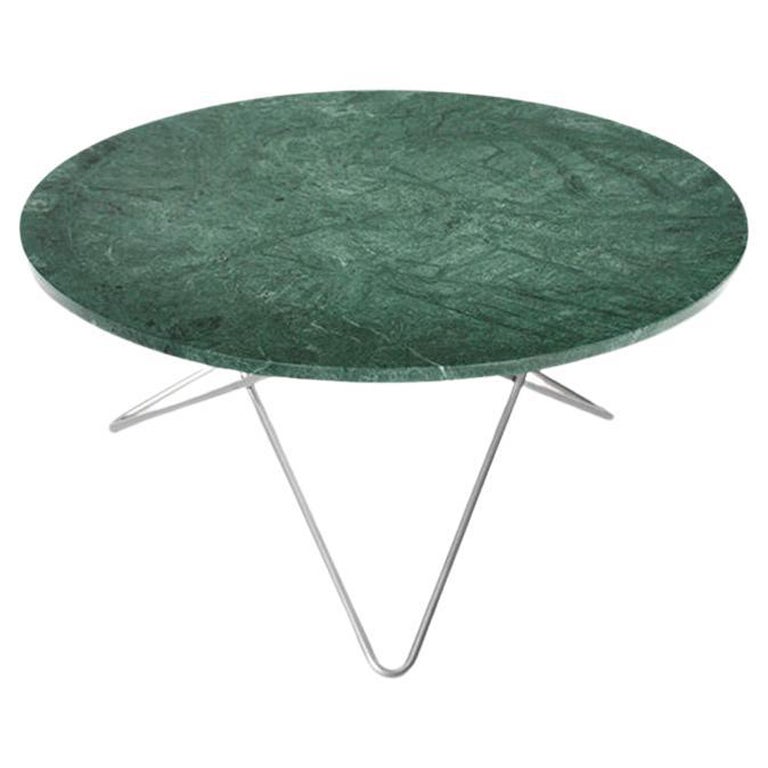 Tavolo "O" in marmo e acciaio Greene & Greene di OxDenmarq