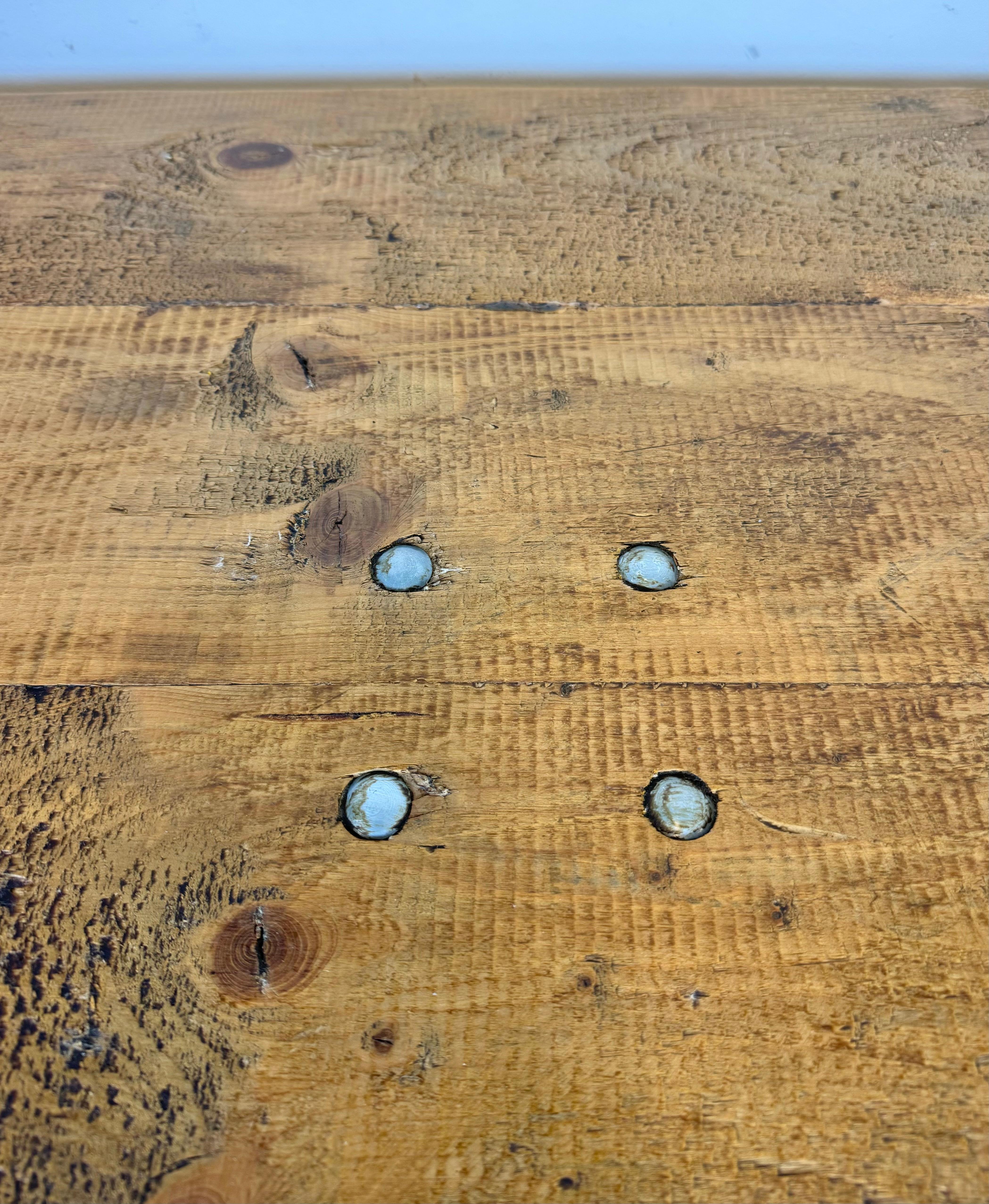 Table industrielle verte, années 1960 en vente 3