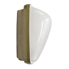 Green Industrial Frosted Cut Glass Sconces