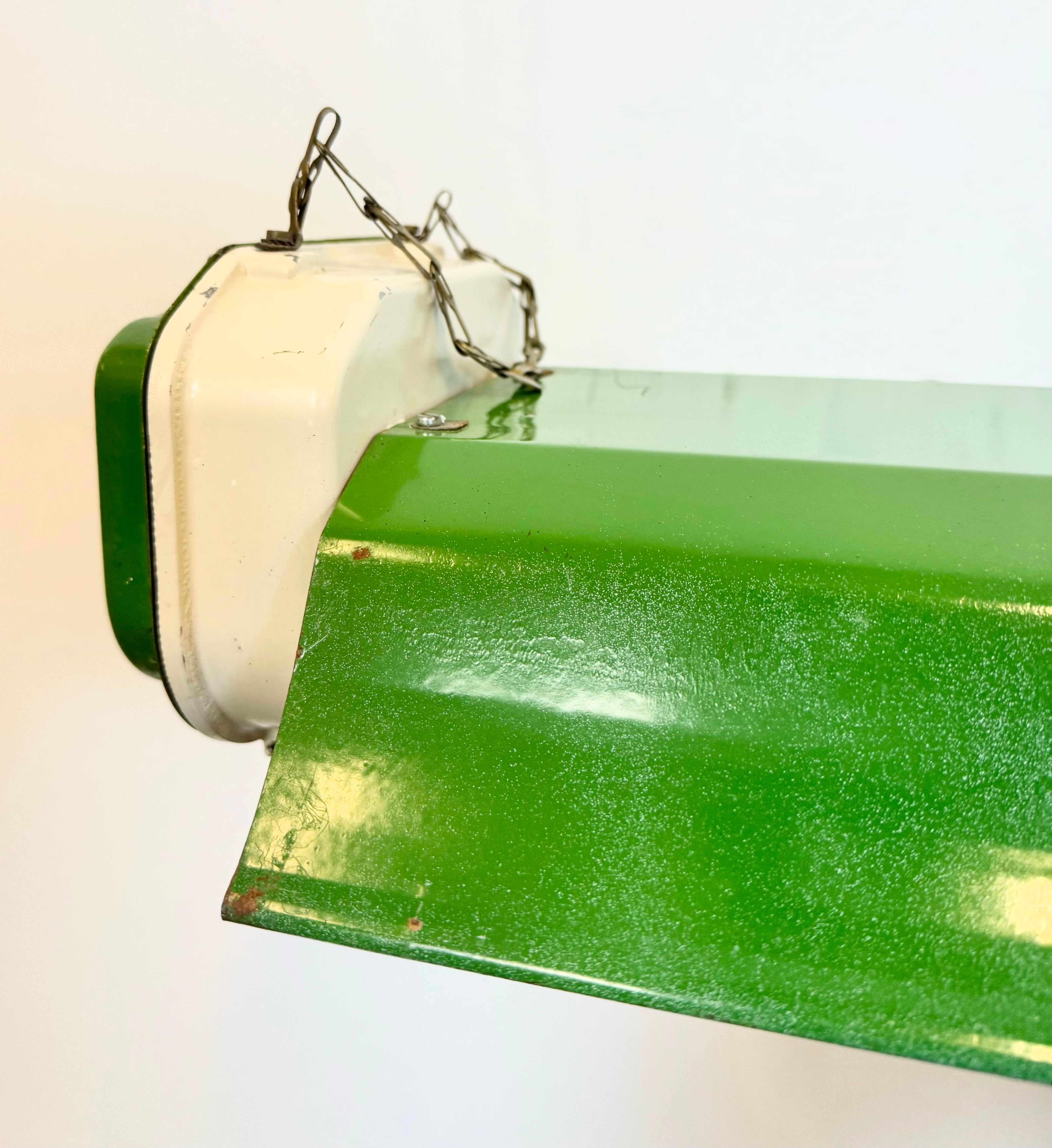 Green Industrial Hanging Tube Light , 1970s For Sale 10
