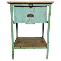 Vintage Green Industrial Iron Chest of Drawers, 1950s