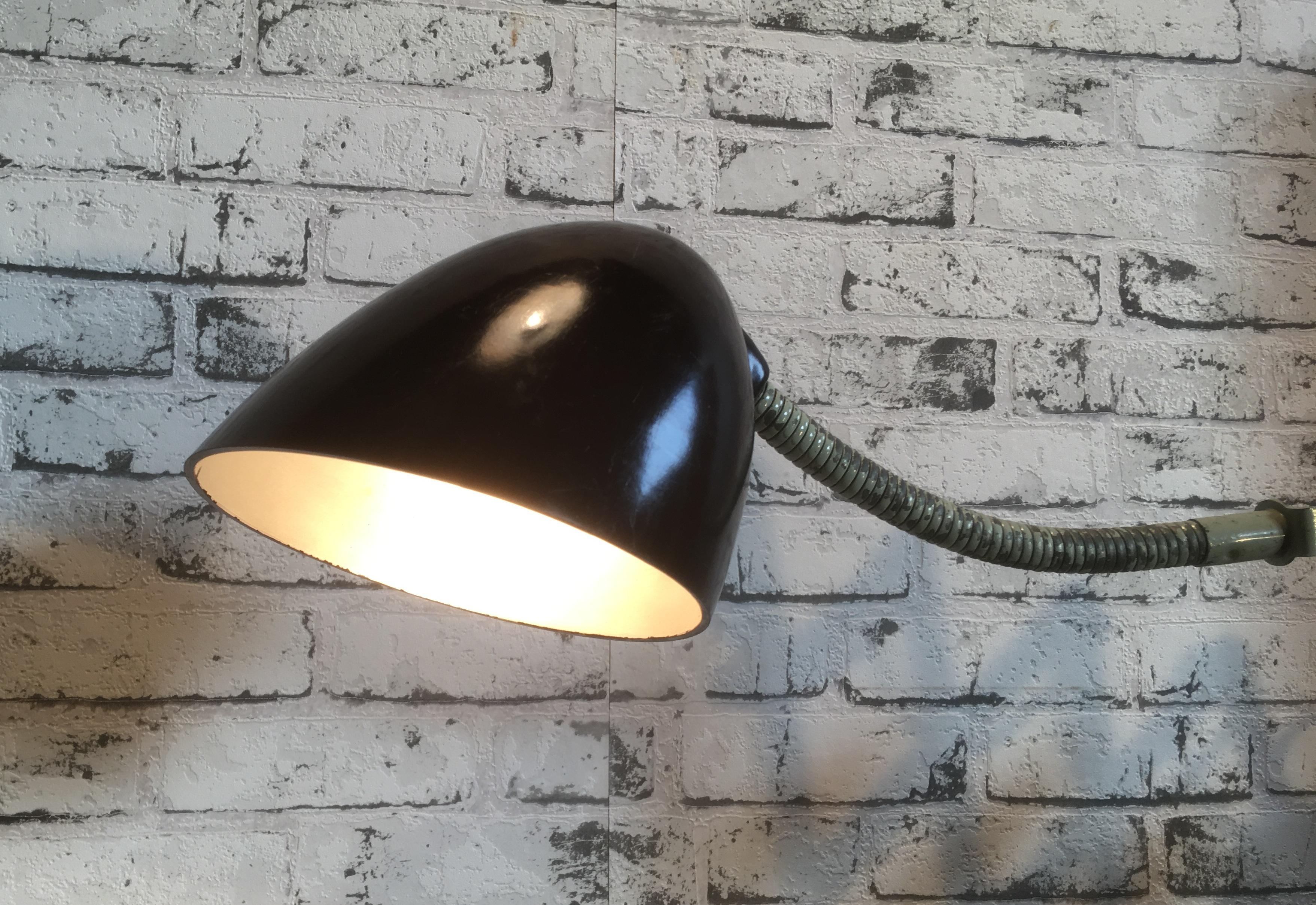 Green Industrial Scissor Wall Lamp, 1960s  2