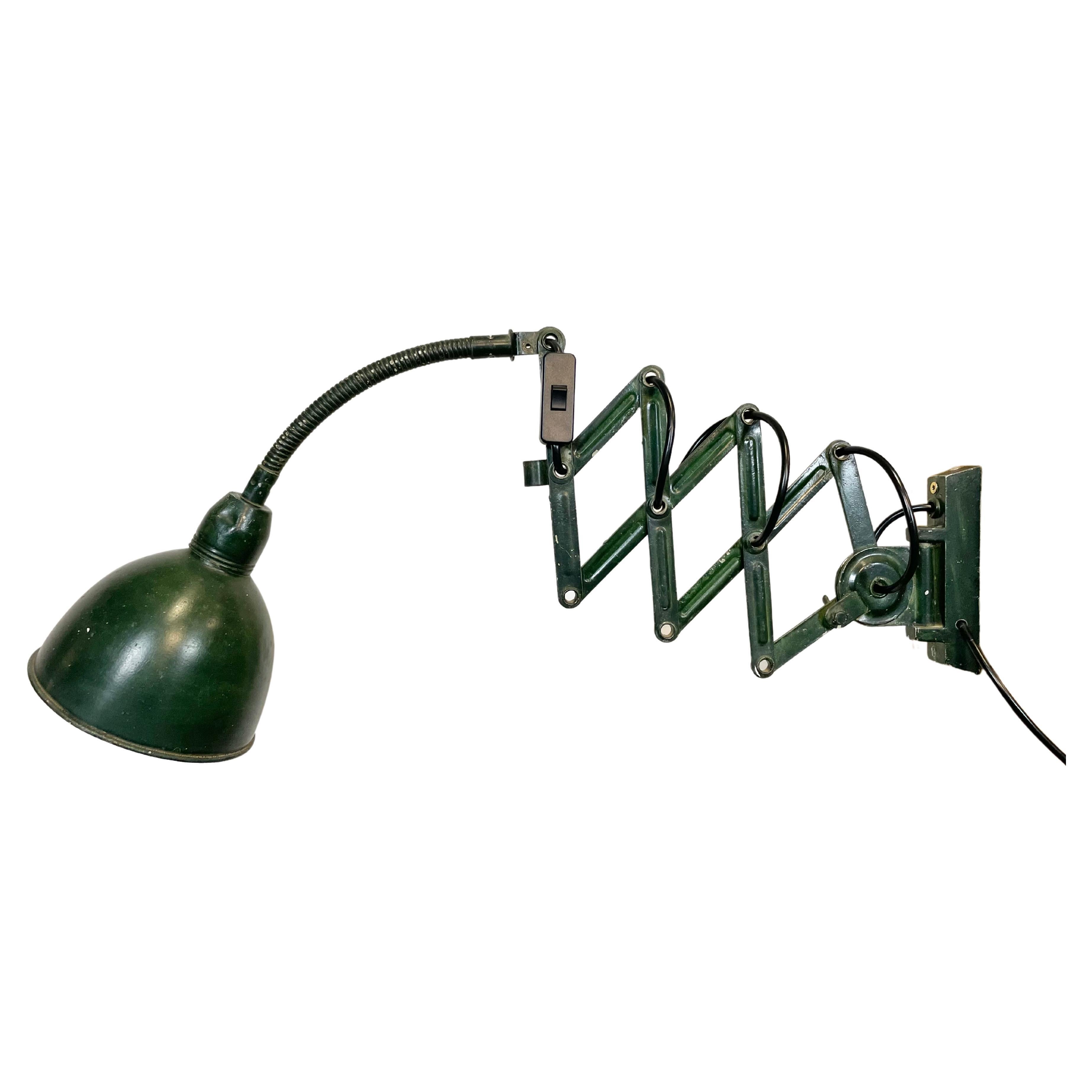 Vintage Industrial Scissor Lamp from Veb Zweckleuchtenbau Dresden