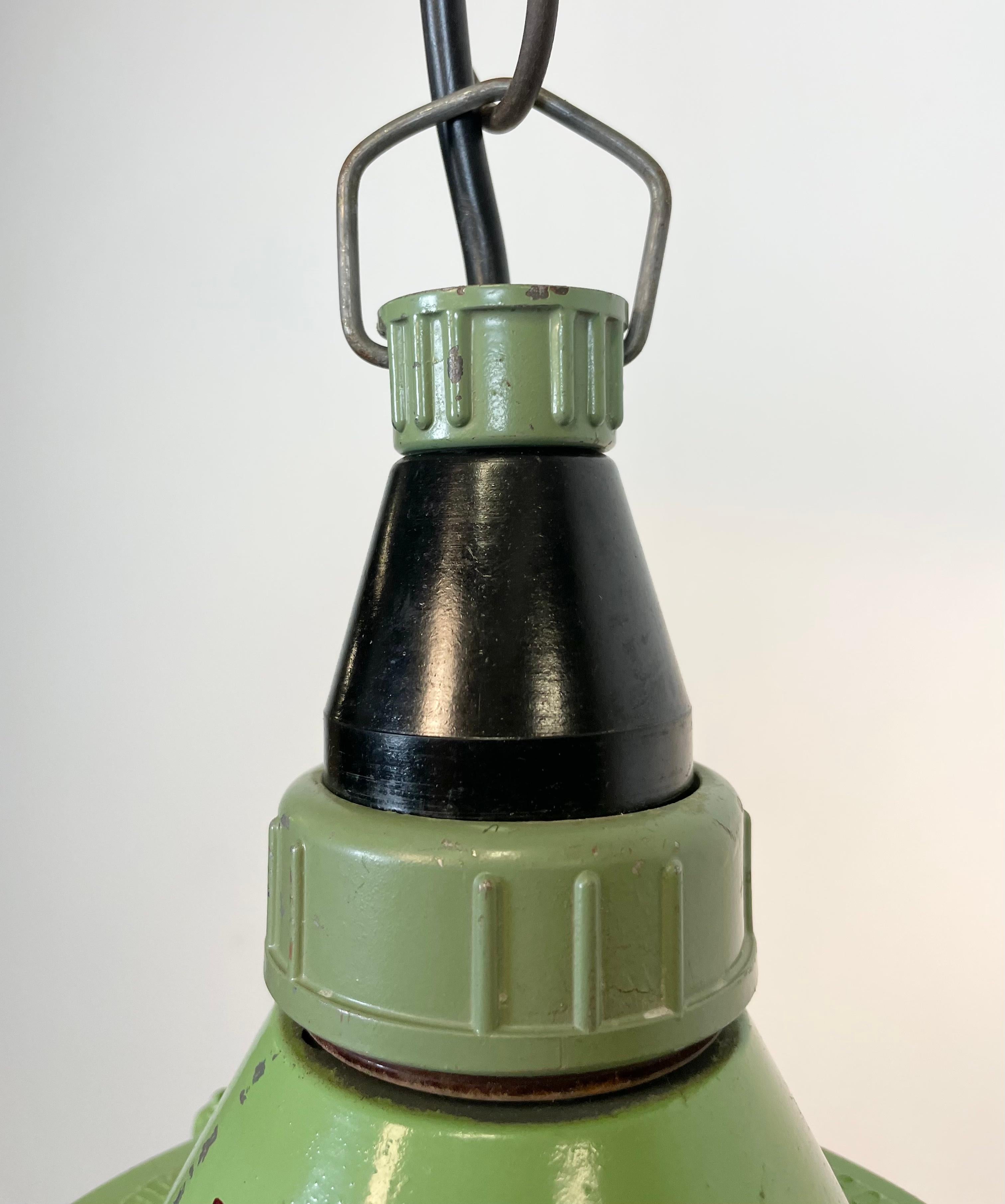 Green Industrial Soviet Pendant Lamp, 1960s 6