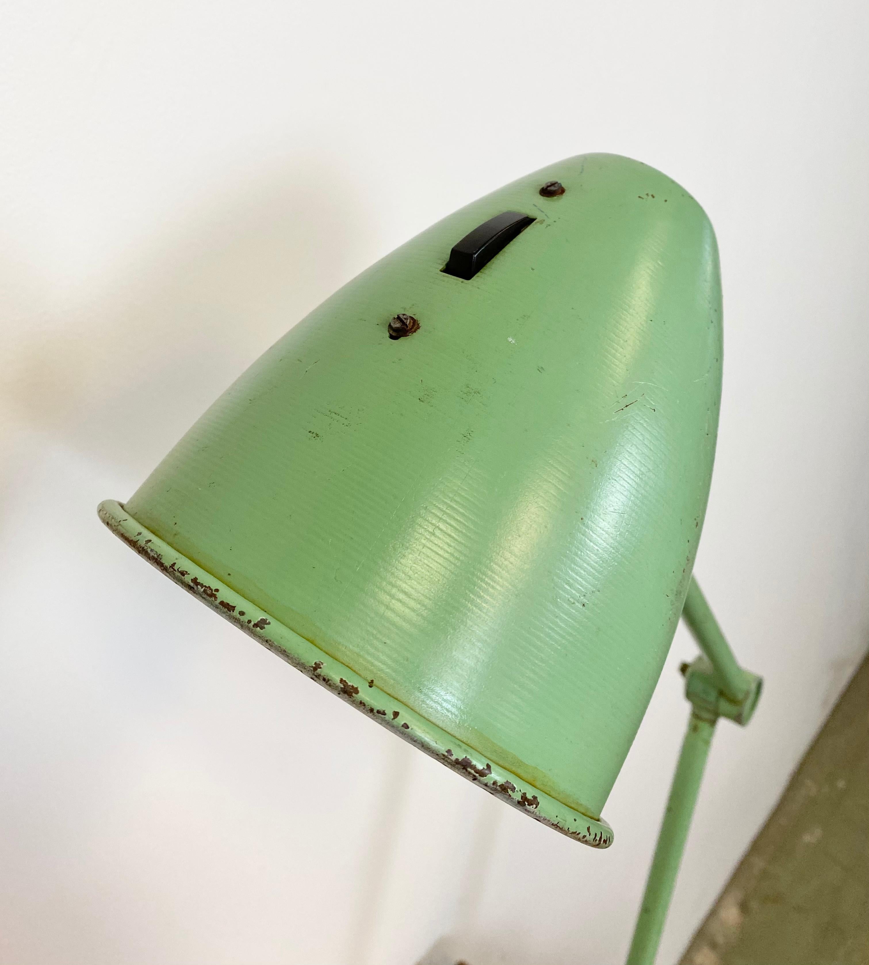 Green Industrial Table Lamp, 1960s 3