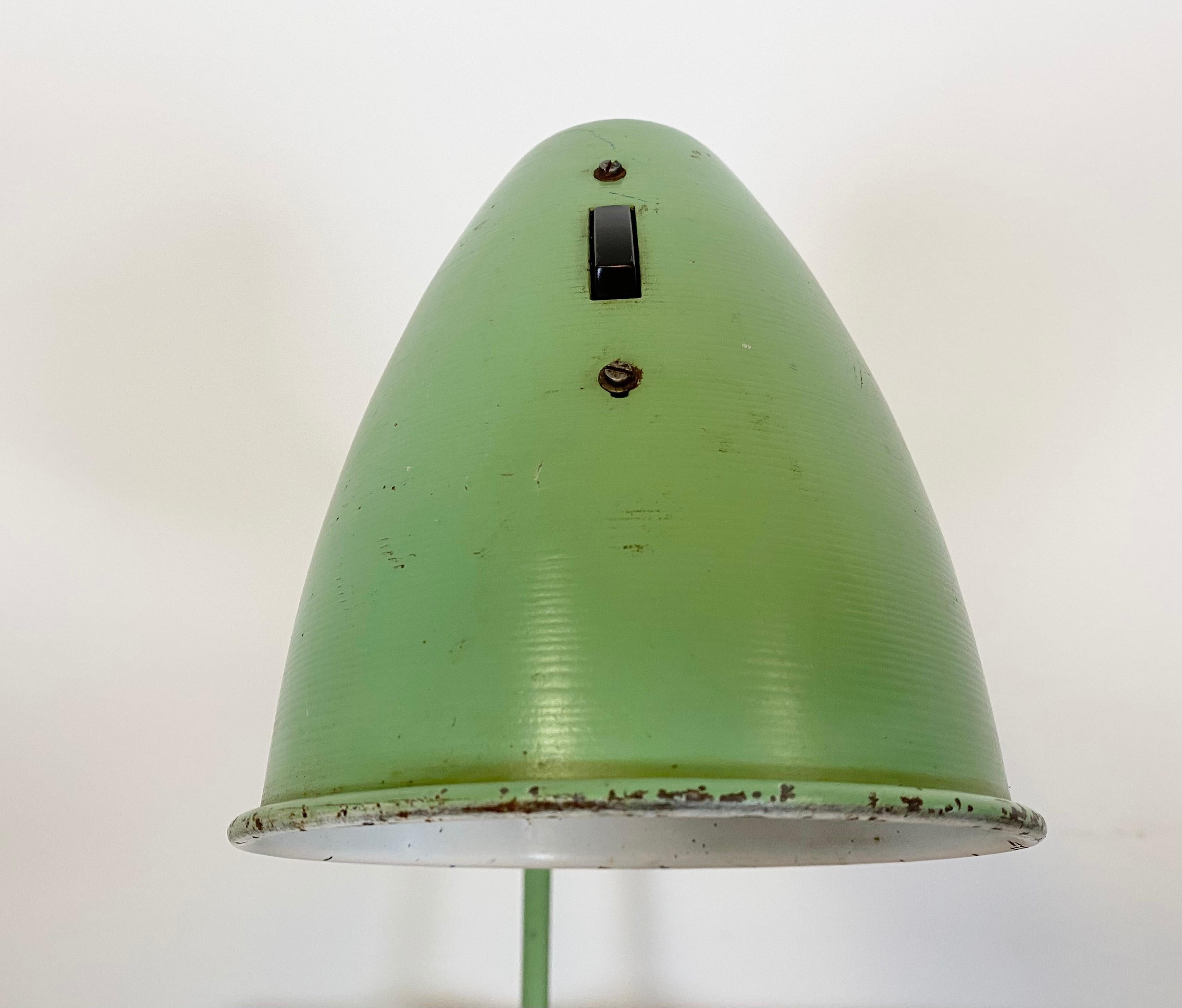 Green Industrial Table Lamp, 1960s 5
