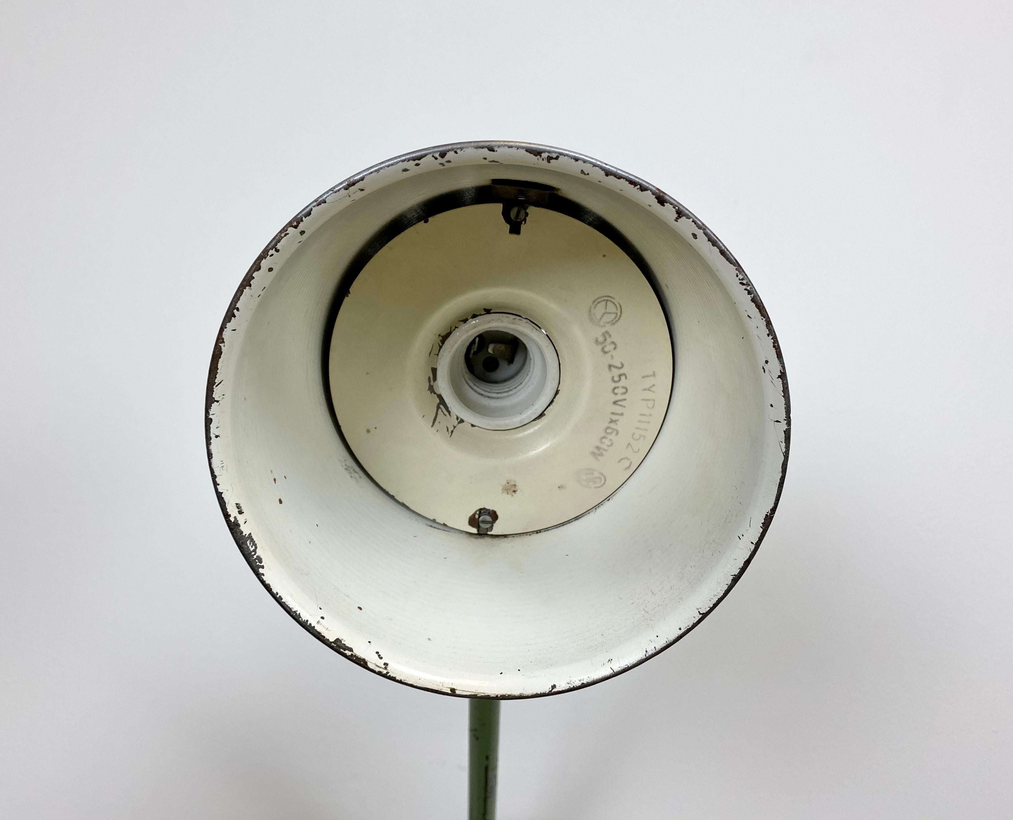 Green Industrial Table Lamp, 1960s 7