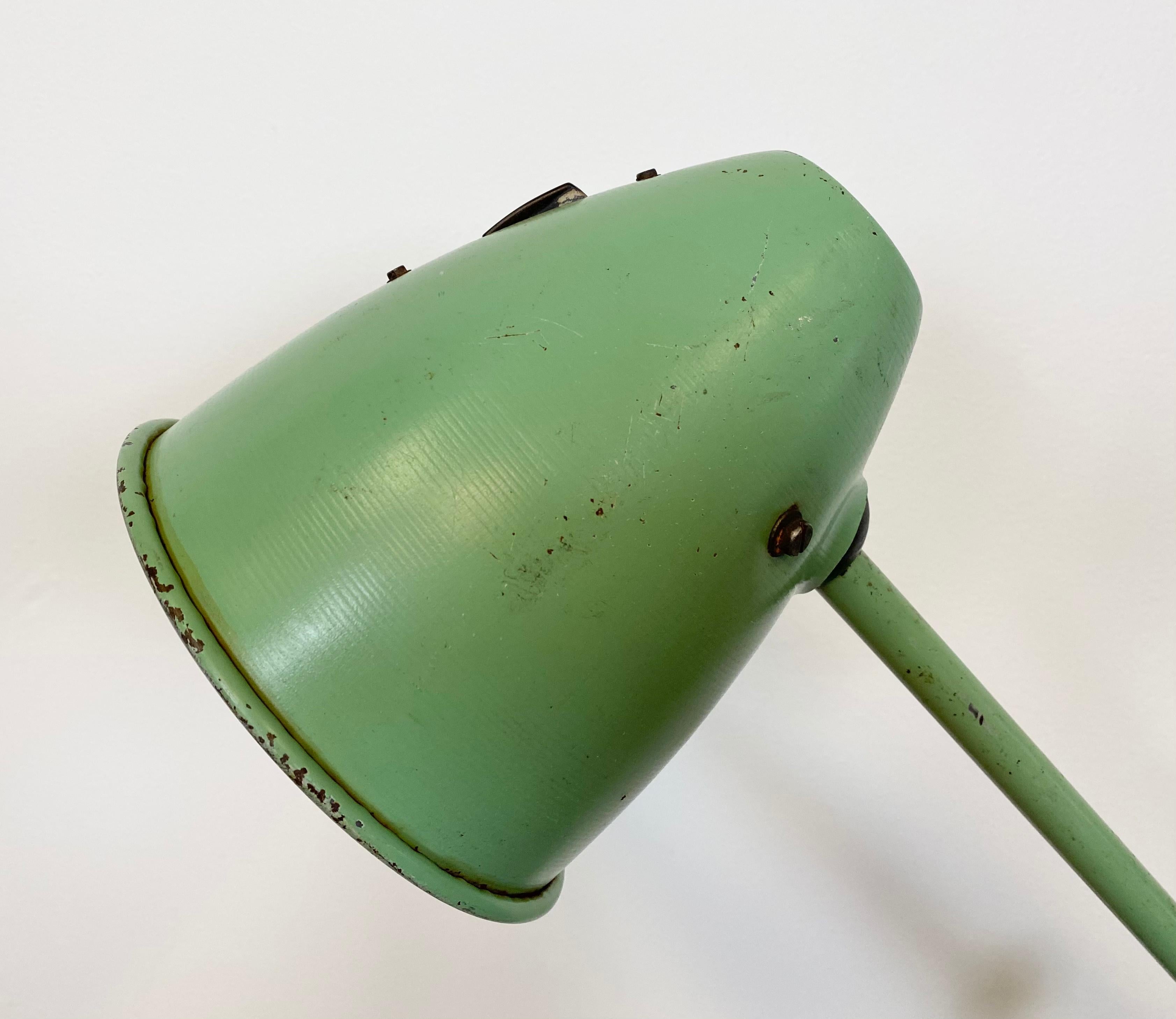 Green Industrial Table Lamp, 1960s 8
