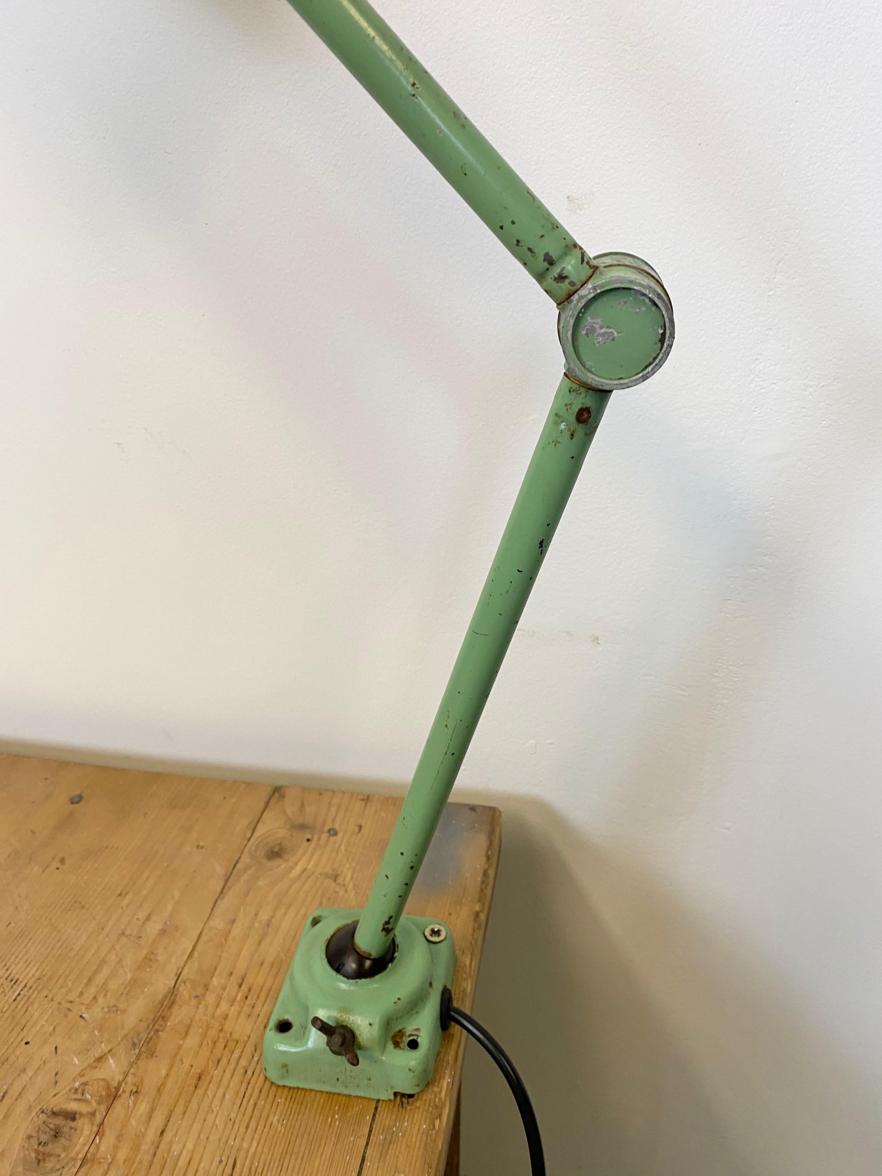 Green Industrial Table Lamp, 1960s 9