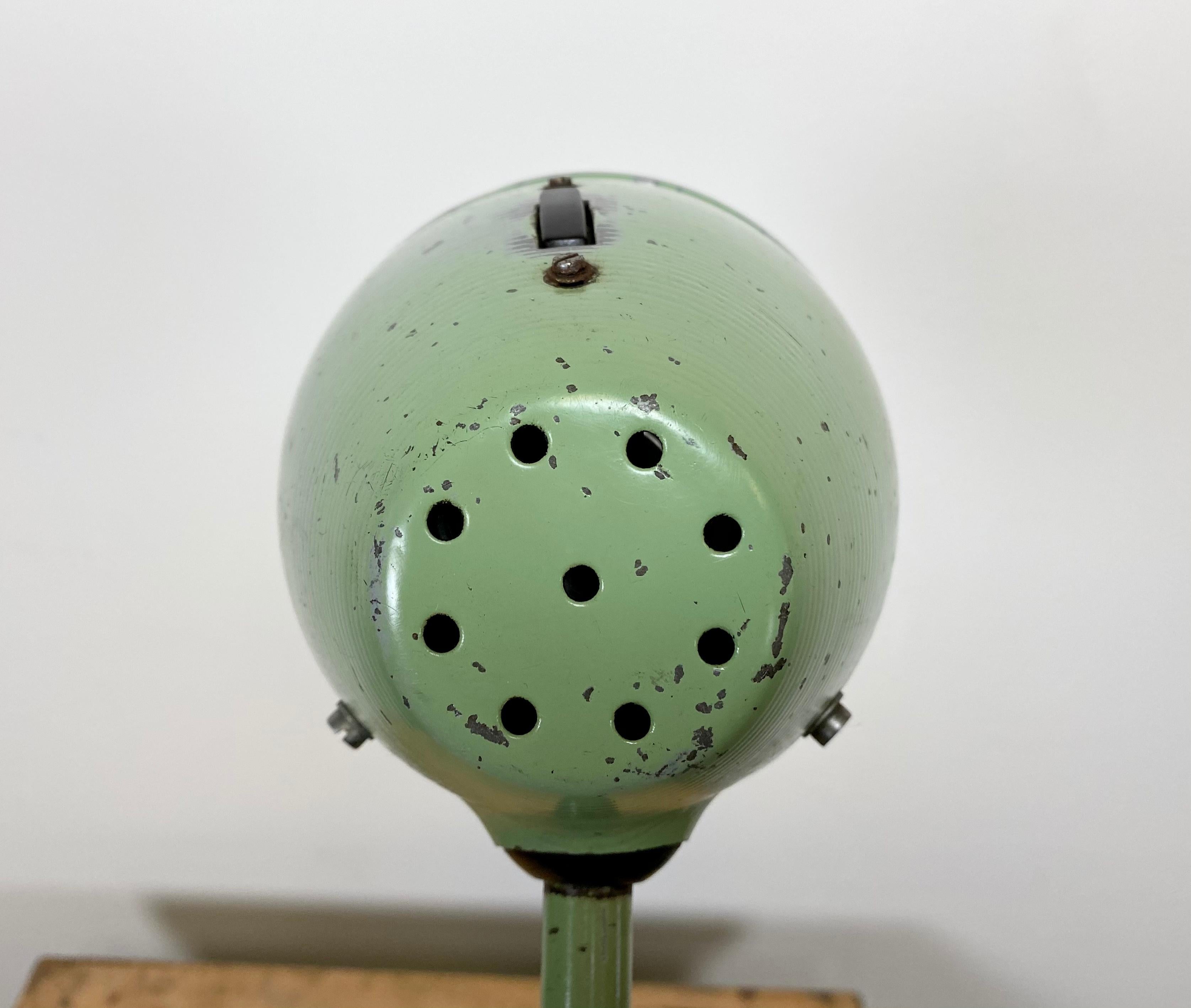 Green Industrial Table Lamp, 1960s 3