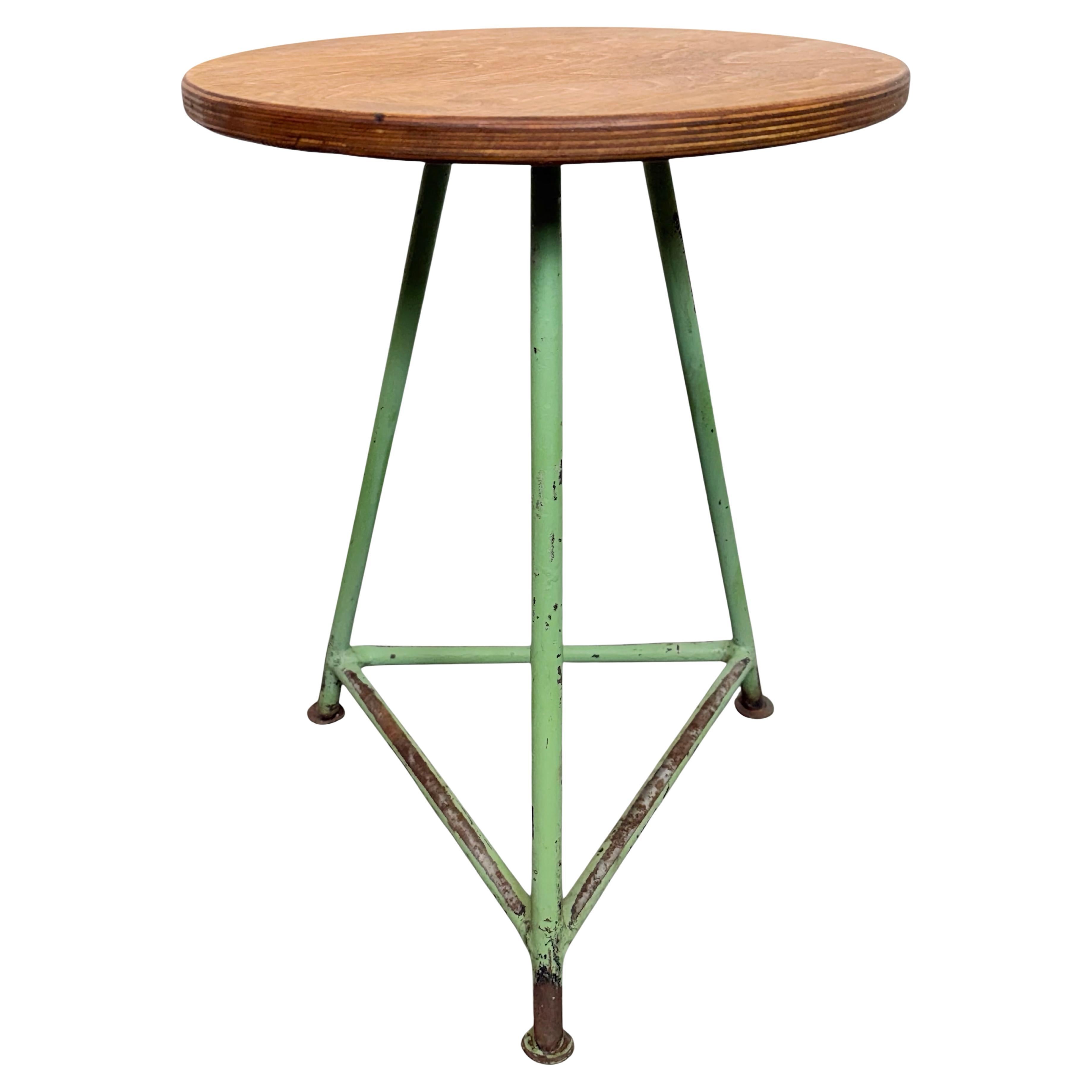 Green Industrial Workshop Stool, 1960s