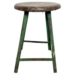 Green Industrial Workshop Stool, 1960s