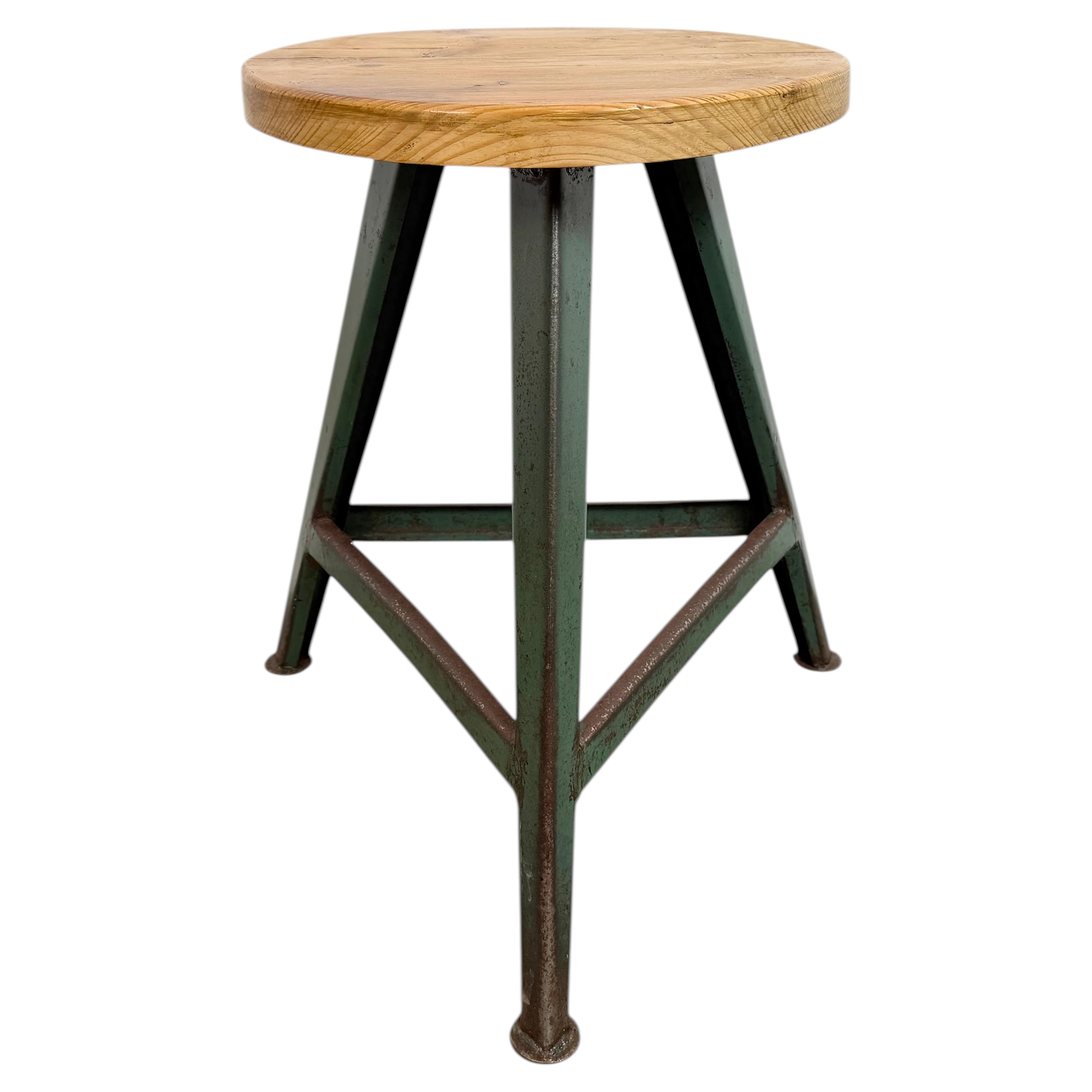 Green Industrial Workshop Stool, 1960s