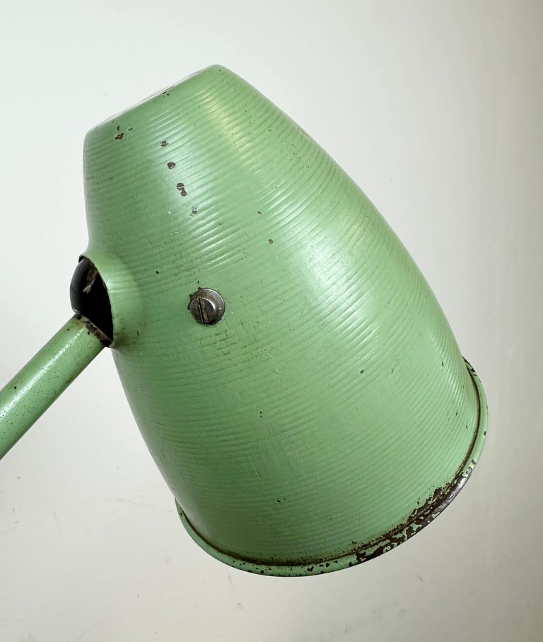 Green Industrial Table Lamp, 1960s For Sale at 1stDibs