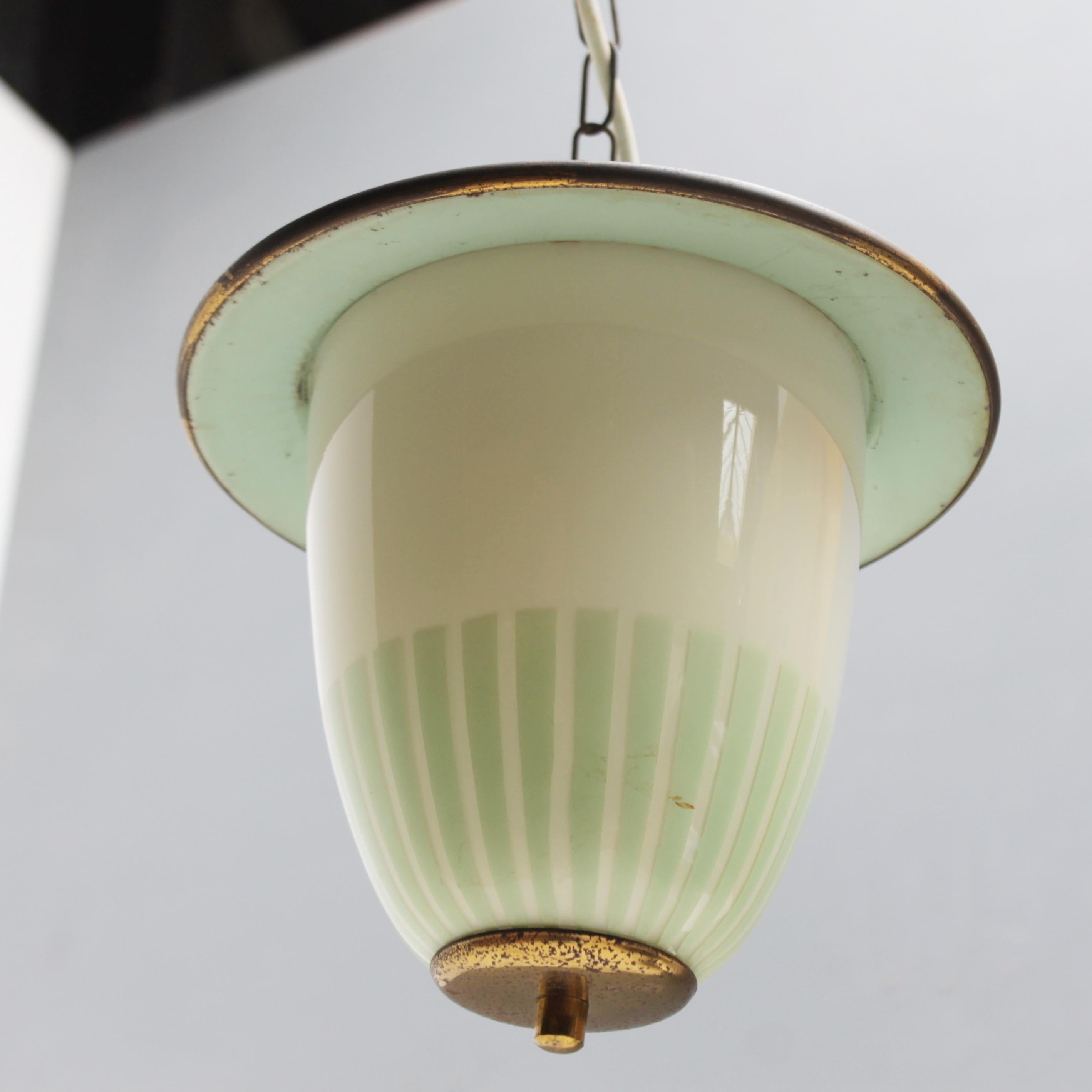 Lacquered Green Italian Acorn Lantern